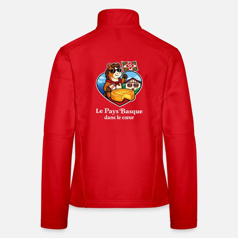 Basque Country in the Heart Pottok Basque Cake Women's Softshell Jacket