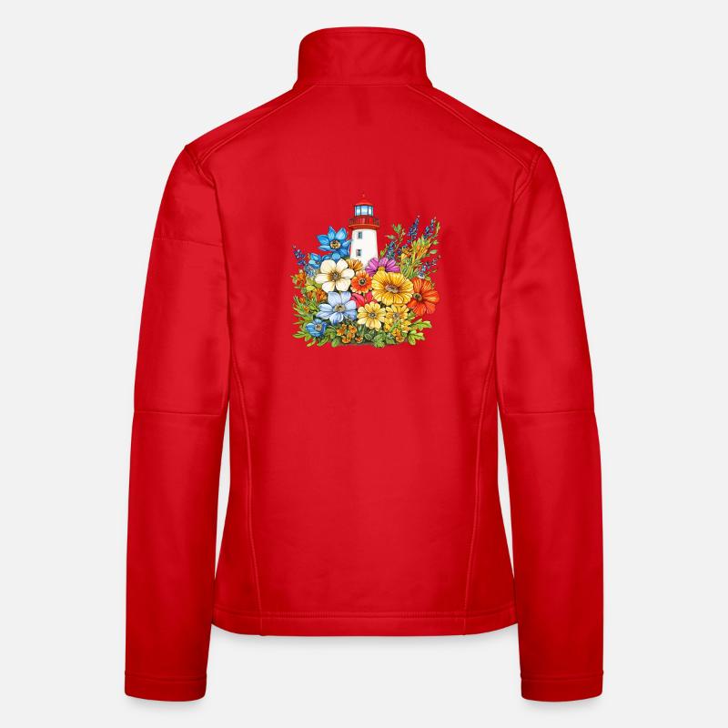 Leuchtturm Blütenfarben Frauen Softshelljacke