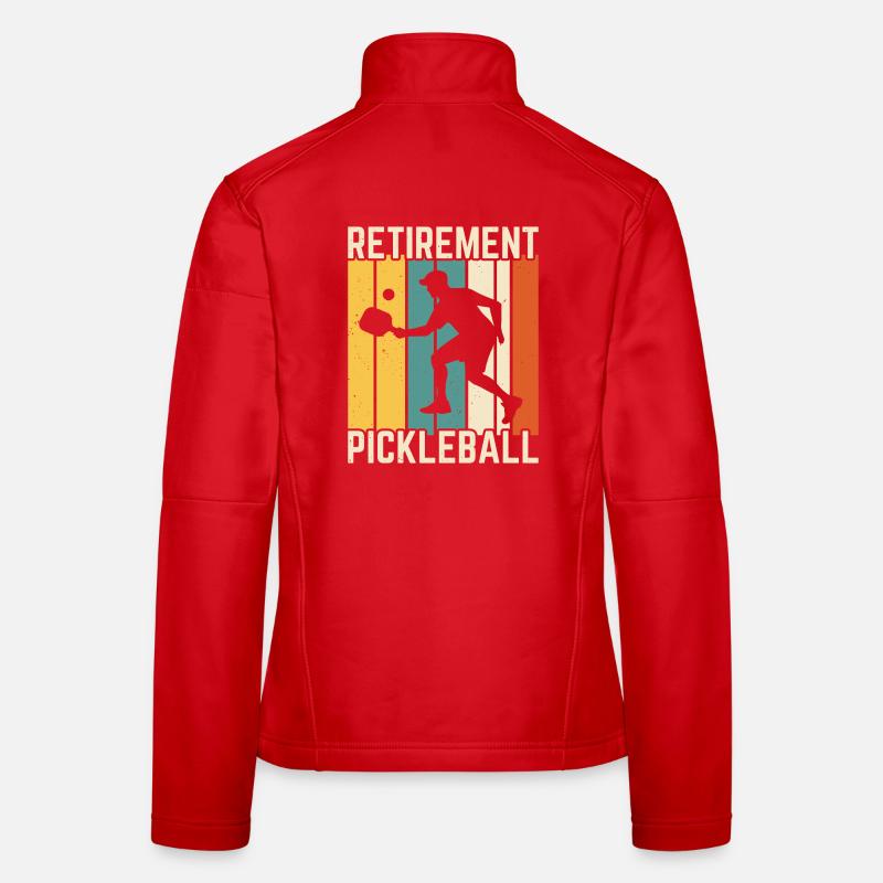 Retrait du pickleball rétro Veste en tissu softshell Femme