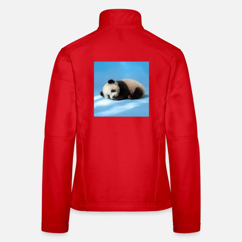 Panda bleu endormi Veste en tissu softshell Femme