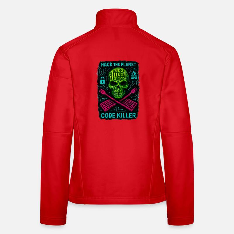 Hack the Planet Code Killer - Cybersécurité Veste en tissu softshell Femme
