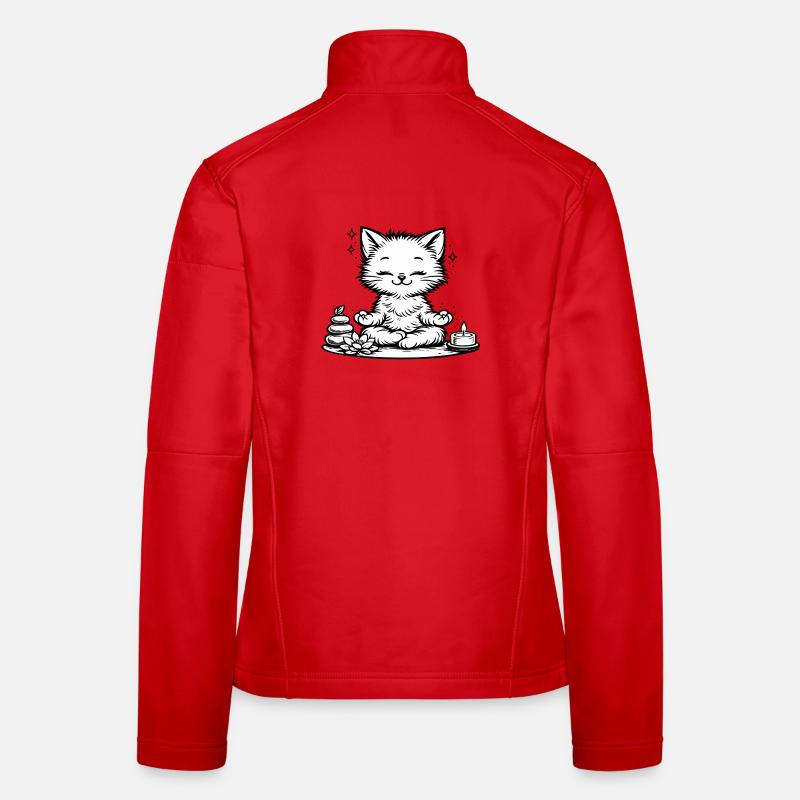 Zen-Kätzchen  - Frauen Softshelljacke - Rot