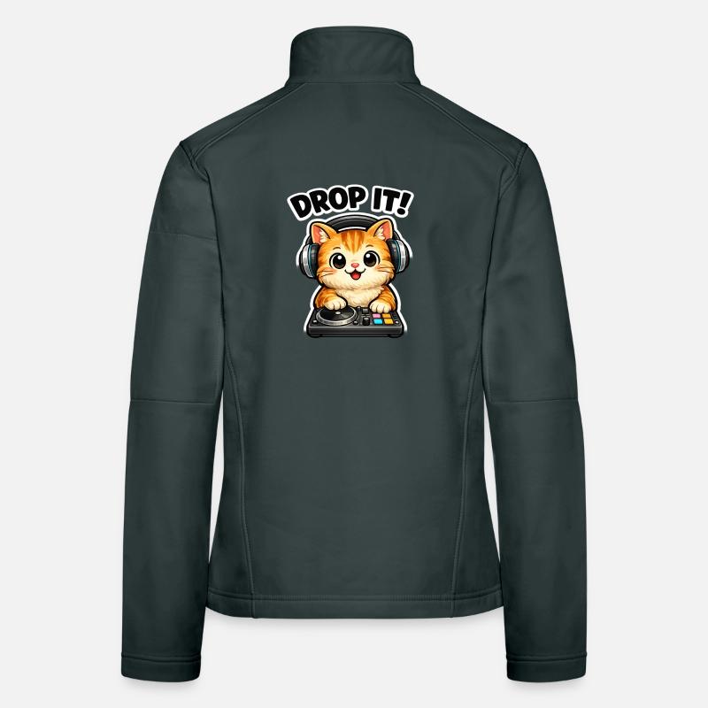Drop It DJ-Katze Frauen Softshelljacke