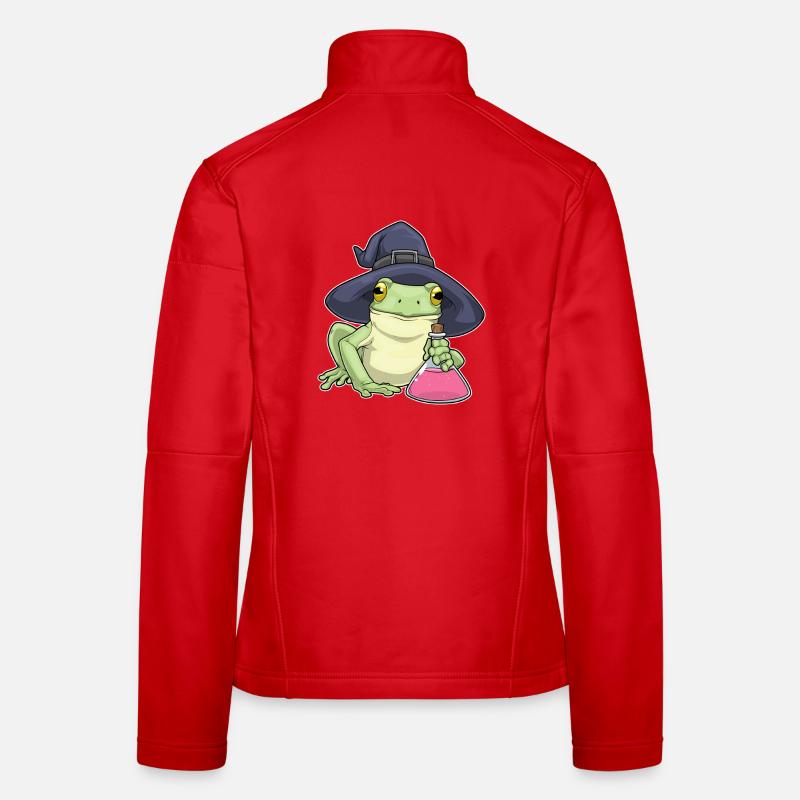 Grenouille Sorcière d’Halloween Veste en tissu softshell Femme