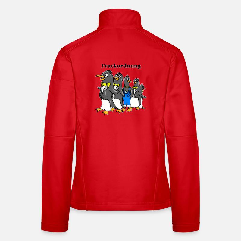 Ordre du vestige de queue-de-pie - Dessin animé drôle de Pingouin Veste en tissu softshell Femme