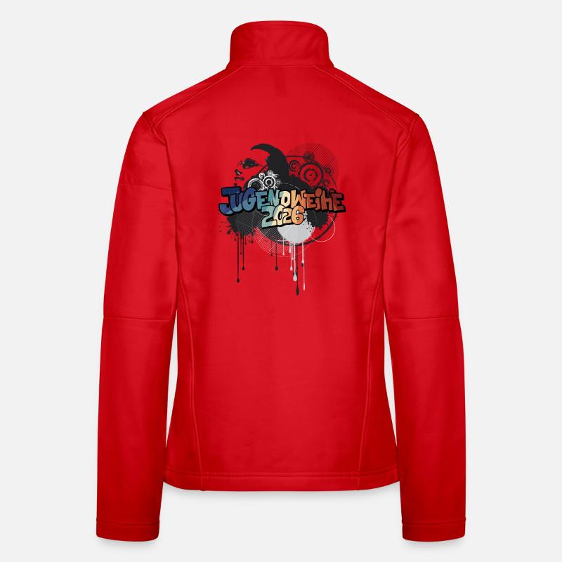 Jugendweihe Graffiti 2026 - Frauen Softshelljacke - Rot