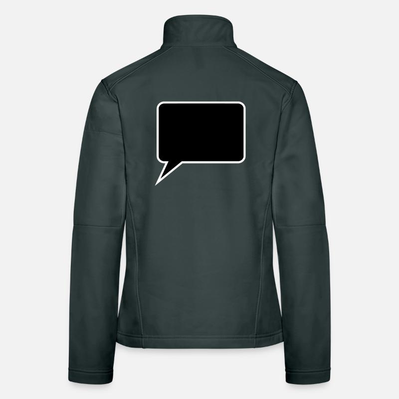 Personalize your own speech bubble comic Women's Softshell Jacket