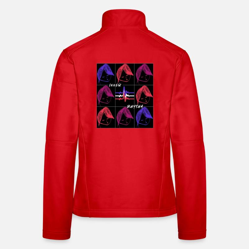 Inner Rhythm – Vibrant Minimalist Design - Women's Softshell Jacket - red