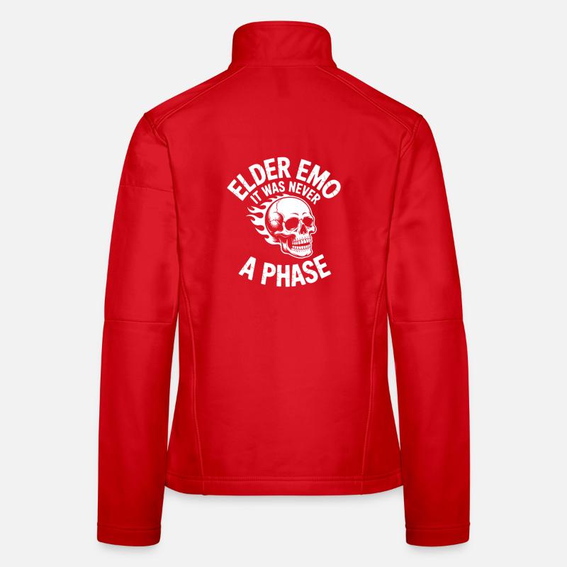 Flamme du Crâne Emo Ancien Ce n’était jamais une phase Veste en tissu softshell Femme