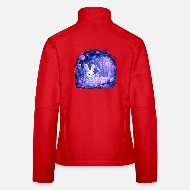 Sugar Cave Bunny in Candy Light Women's Softshell Jacket