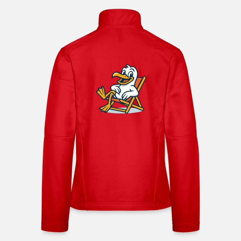 Canard décontracté sur chaise longue Veste en tissu softshell Femme
