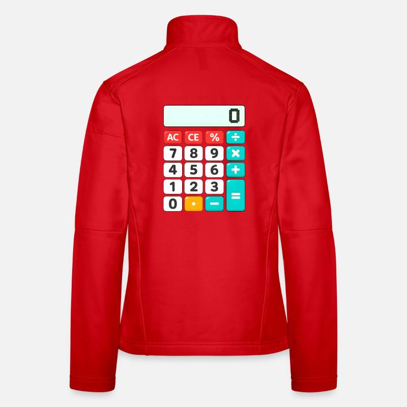 Calculatrice rétro de blocs de couleurs Veste en tissu softshell Femme