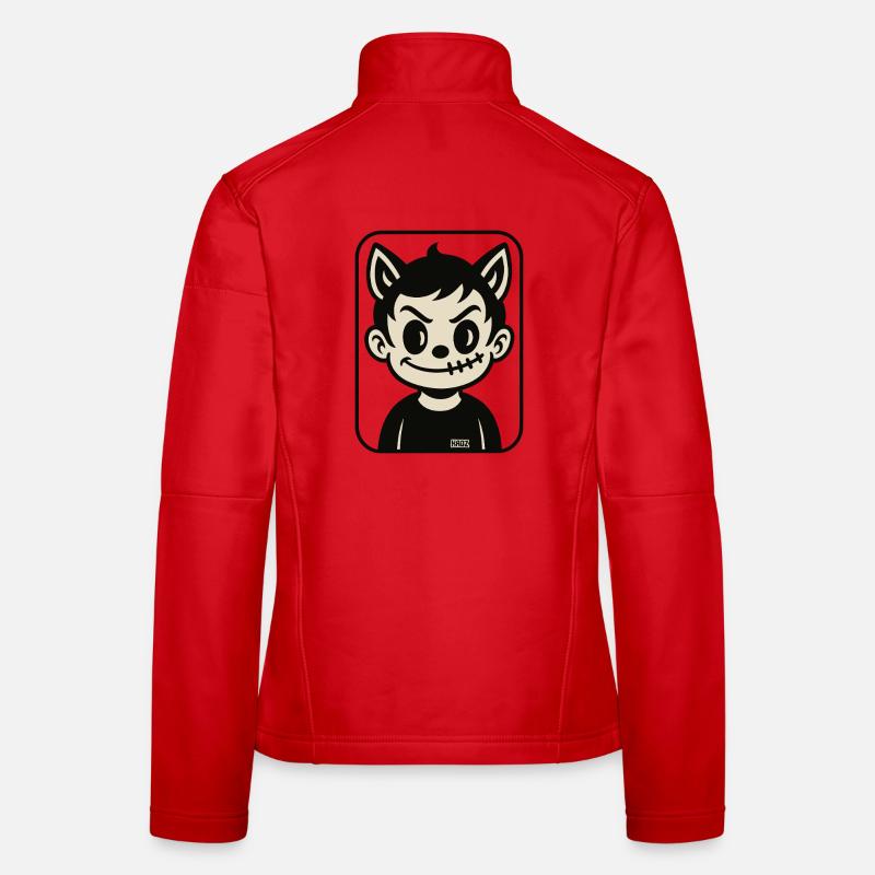 Stichwolf Maskottchen Frauen Softshelljacke