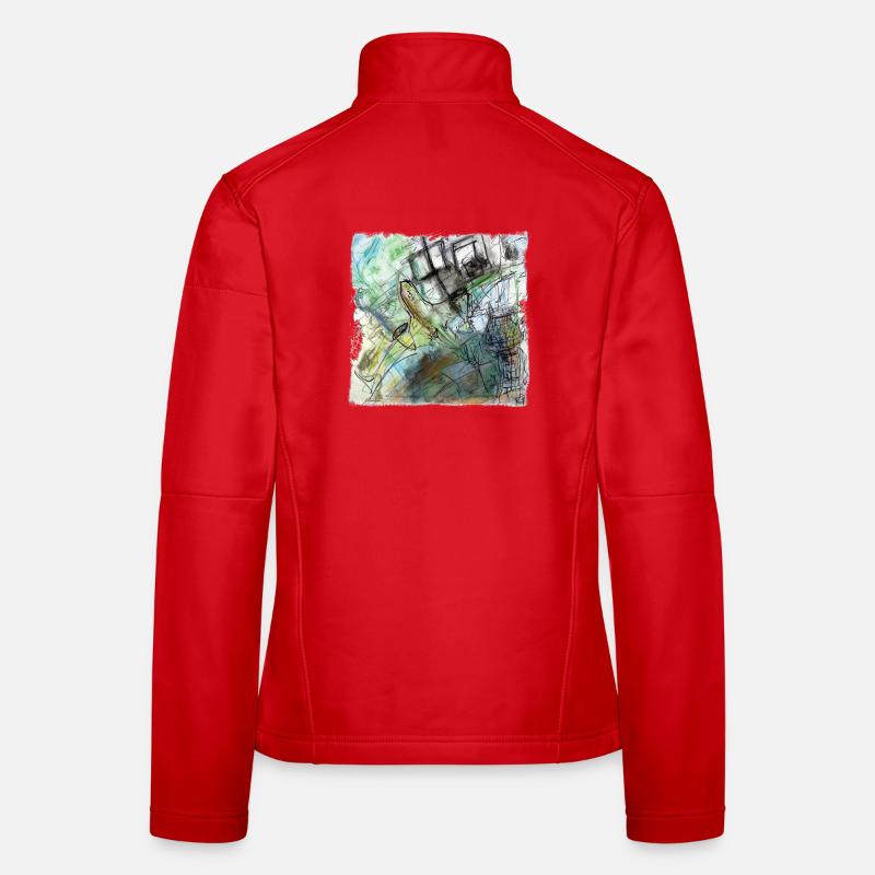 Airplane - Frauen Softshelljacke - Rot