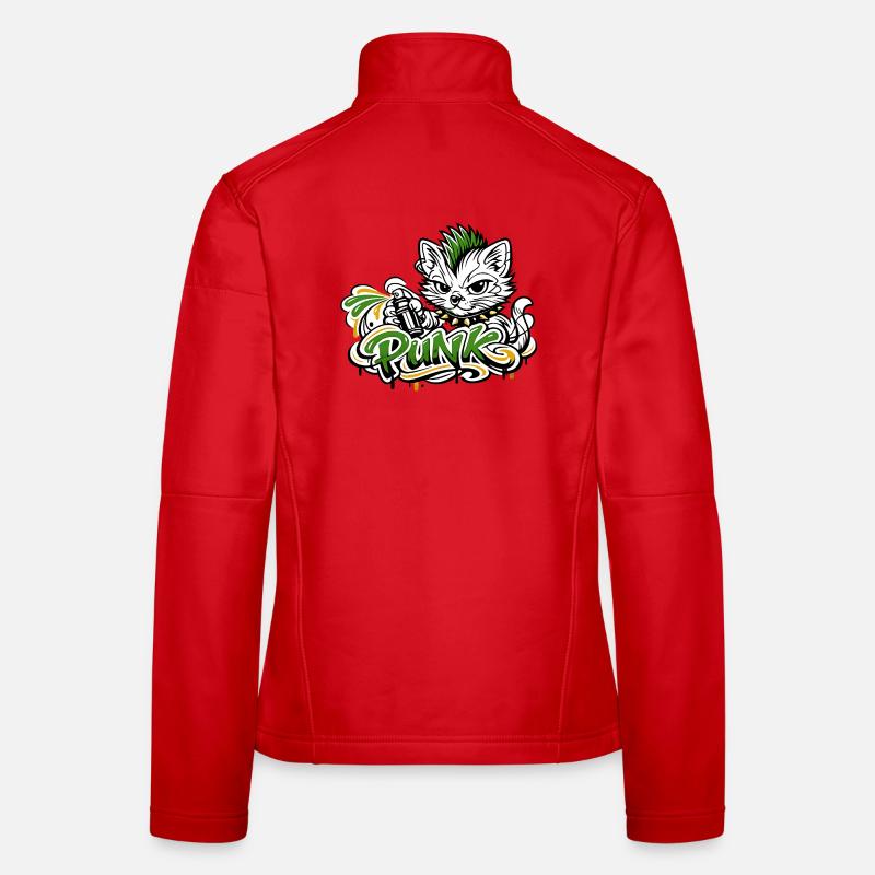 Punkkatz Graffiti Mohawk Women's Softshell Jacket