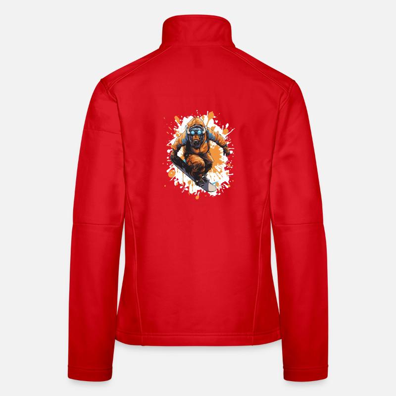 Bison Snowboard Veste en tissu softshell Femme
