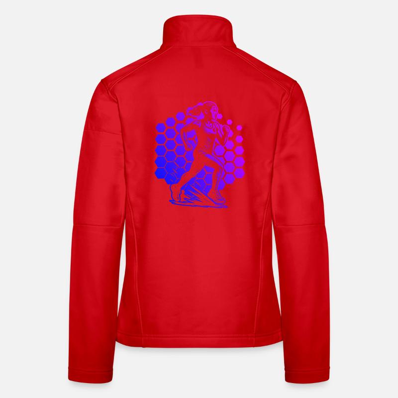 Modern Running Artwork Women's Softshell Jacket