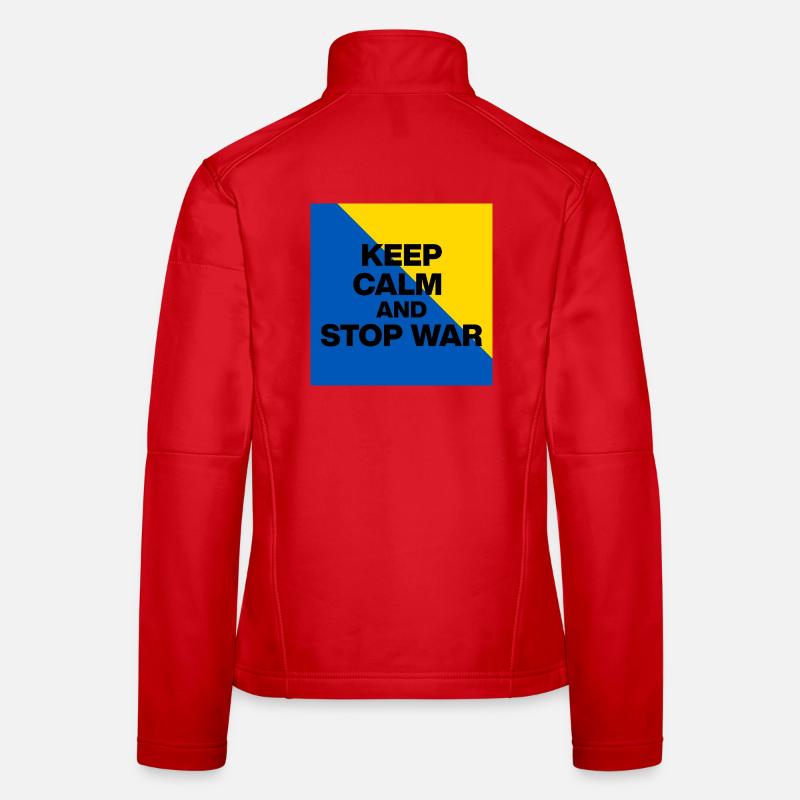 KEEP CALM AND STOP WAR! UKRINE PEACE NOW FCK RSS Women's Softshell Jacket