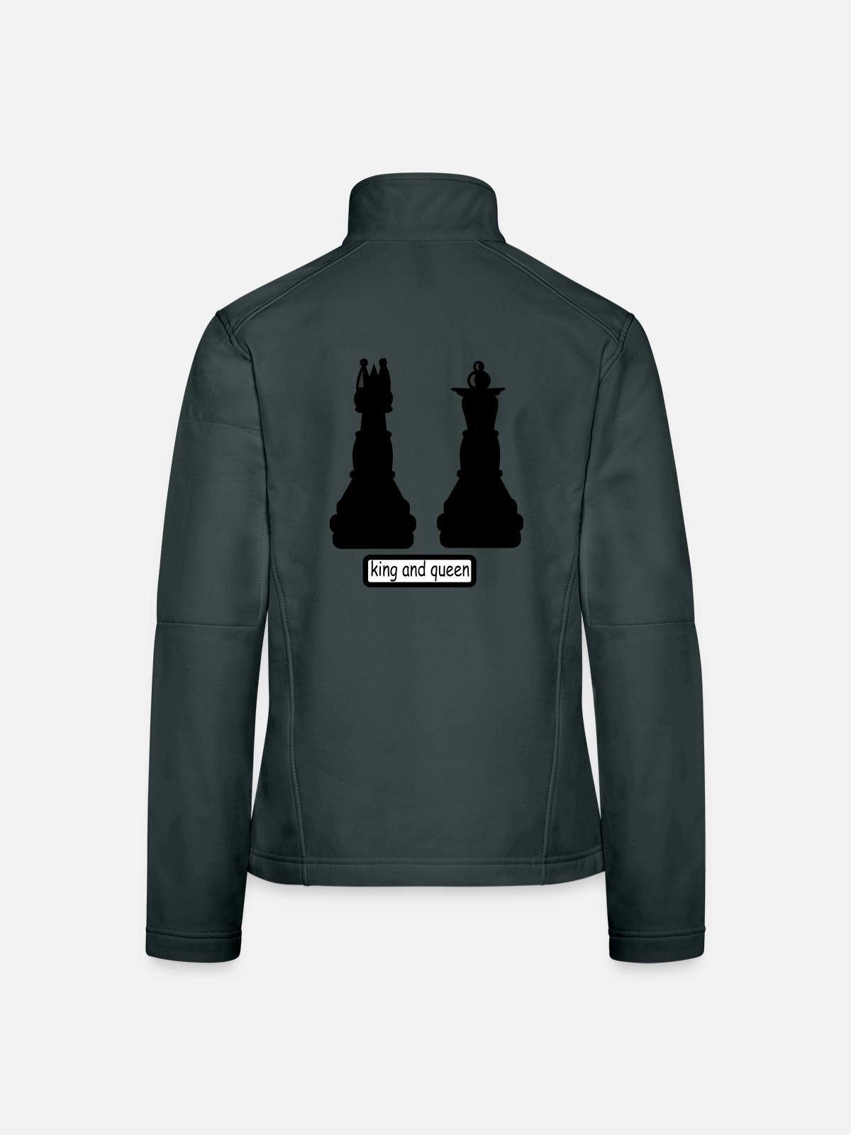 king_and_queen - Women's Softshell Jacket - mouse grey - Back