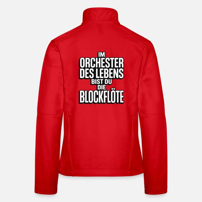 Conception de flûtes à bec de l’Orchestre de la Vie Veste en tissu softshell Femme