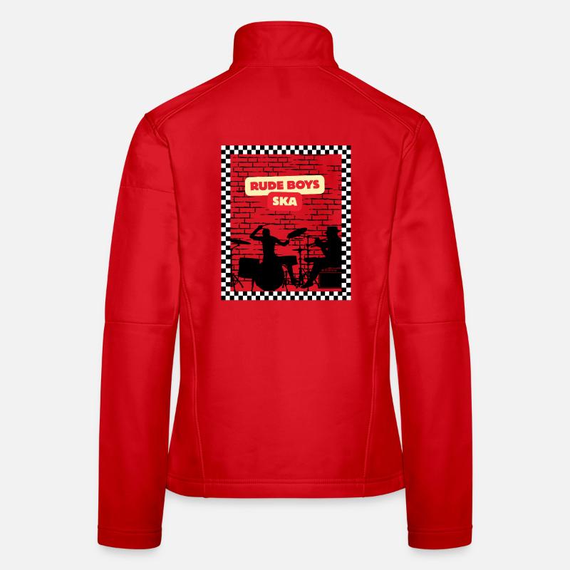 Rude Boys Ska Logo Tee - Women's Softshell Jacket - red