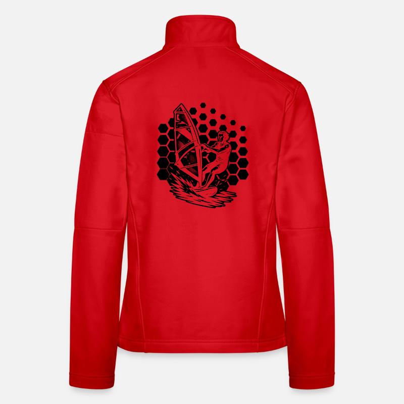 Klare Windsurfing Botschaft Frauen Softshelljacke