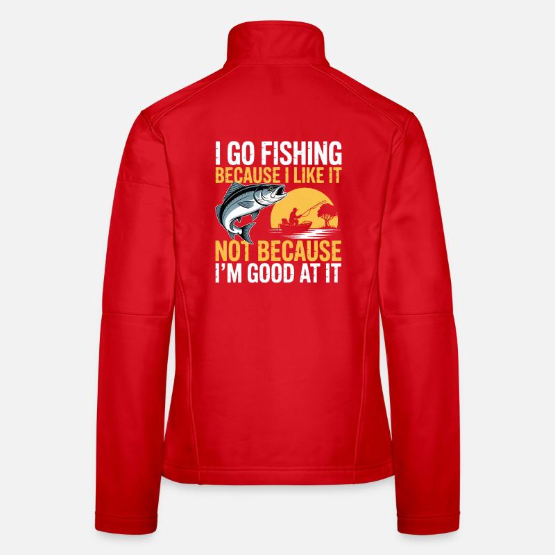 Aller pêcher parce que j’aime ça Veste en tissu softshell Femme