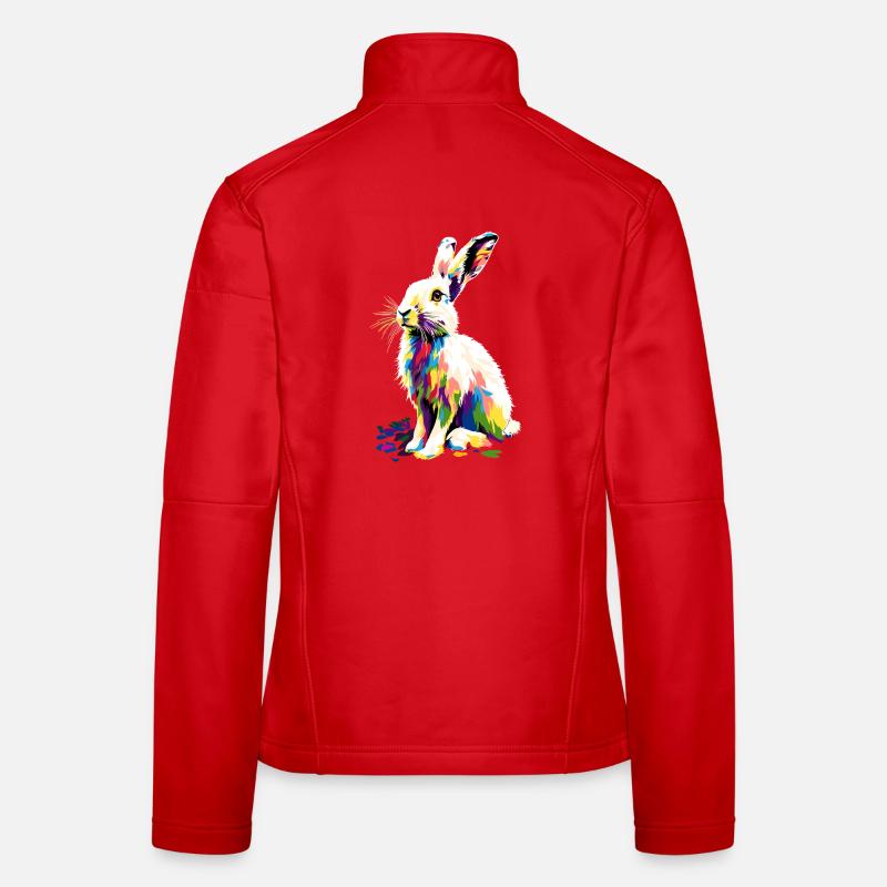 Mountain Rabbit Arctic Hare Albino Rabbit White Rabbit Women's Softshell Jacket