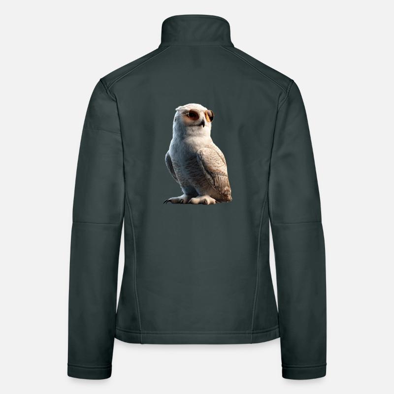 Schneeeule Weiße Eule Kauz Uhu Owl Schnee Eulen Frauen Softshelljacke