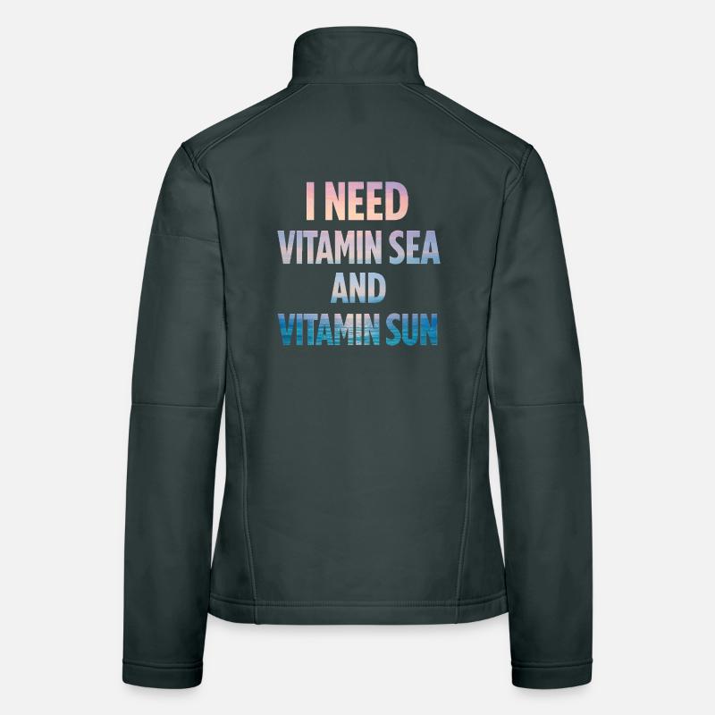 Vitamine Mer et Vitamine Soleil Veste en tissu softshell Femme