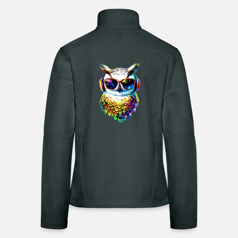 Schneeeule Weiße Eule Kauz Uhu Owl Schnee Eulen Frauen Softshelljacke