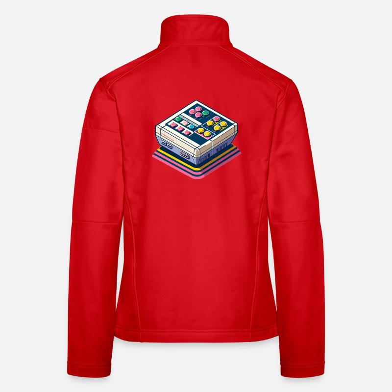 Retro Game Console Pixel Art Women's Softshell Jacket