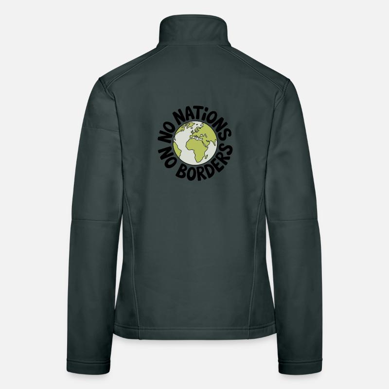 No Nations No Borders - Antifa Tee Women's Softshell Jacket
