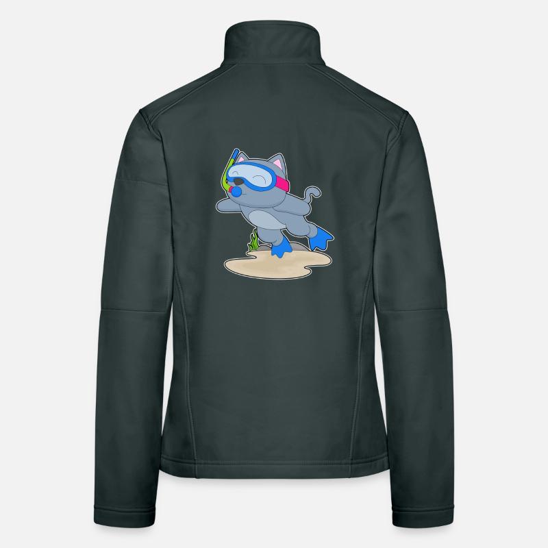 Plongée en apnée pour plongeurs de chat Veste en tissu softshell Femme