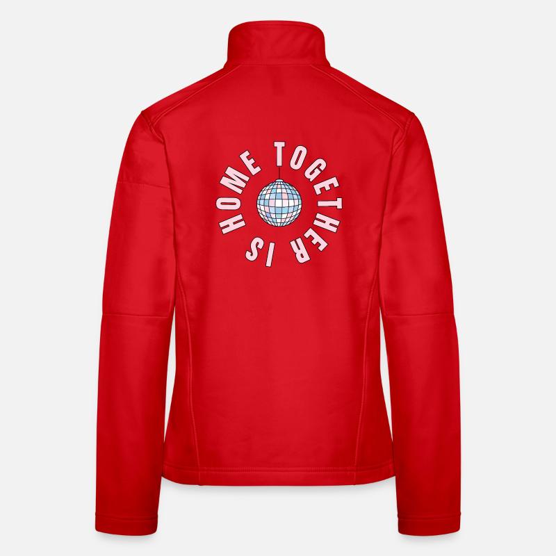 La maison, c’est là où nous sommes ensemble - boule disco Veste en tissu softshell Femme