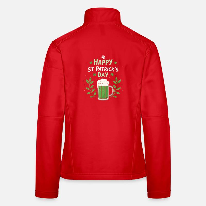 Saint Patrick Bière Verte Joyeuse Veste en tissu softshell Femme