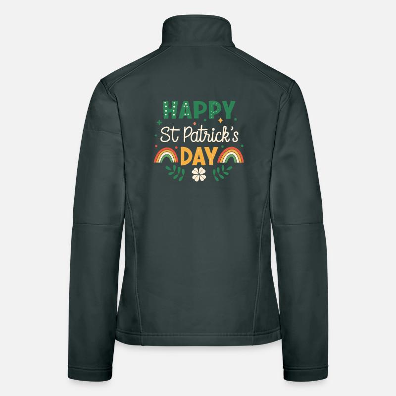 Joyeux Saint Patrick Arc-en-Ciel Veste en tissu softshell Femme