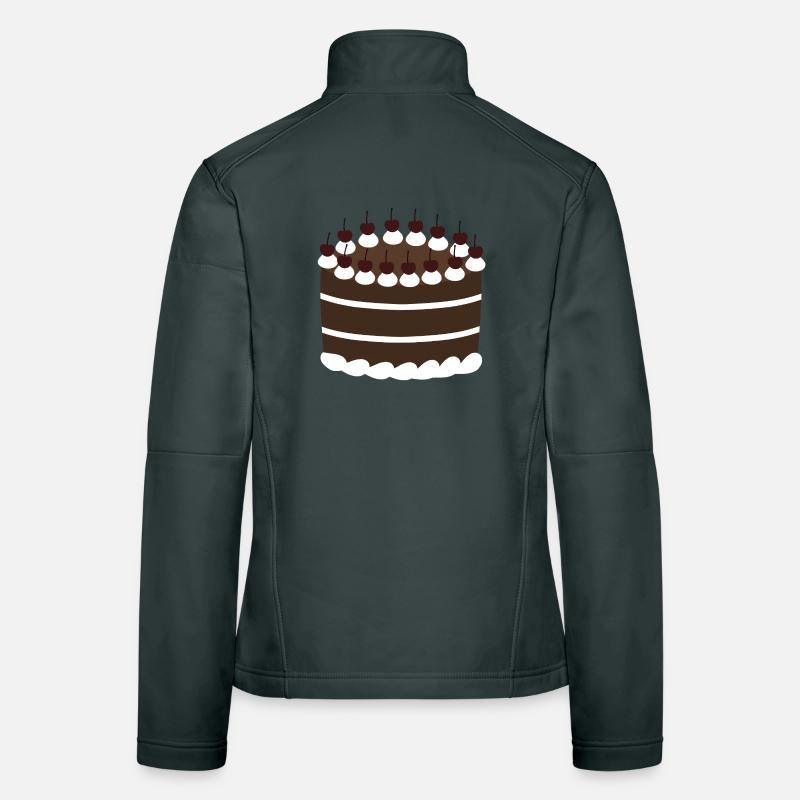 Cherry Chocolate Black Forest Layer Cake Women's Softshell Jacket
