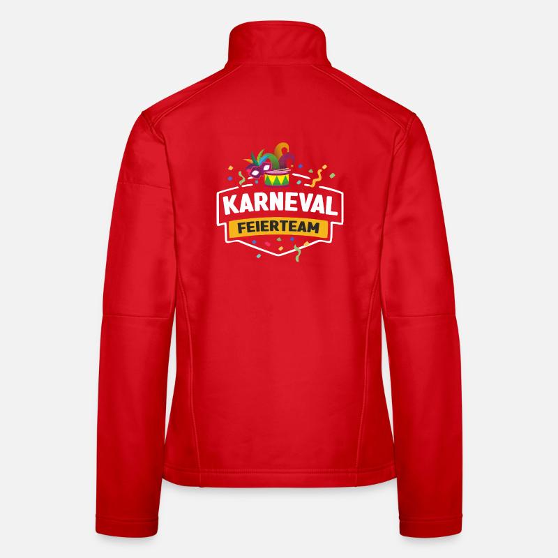Karneval Feierteam Masken Drum Frauen Softshelljacke