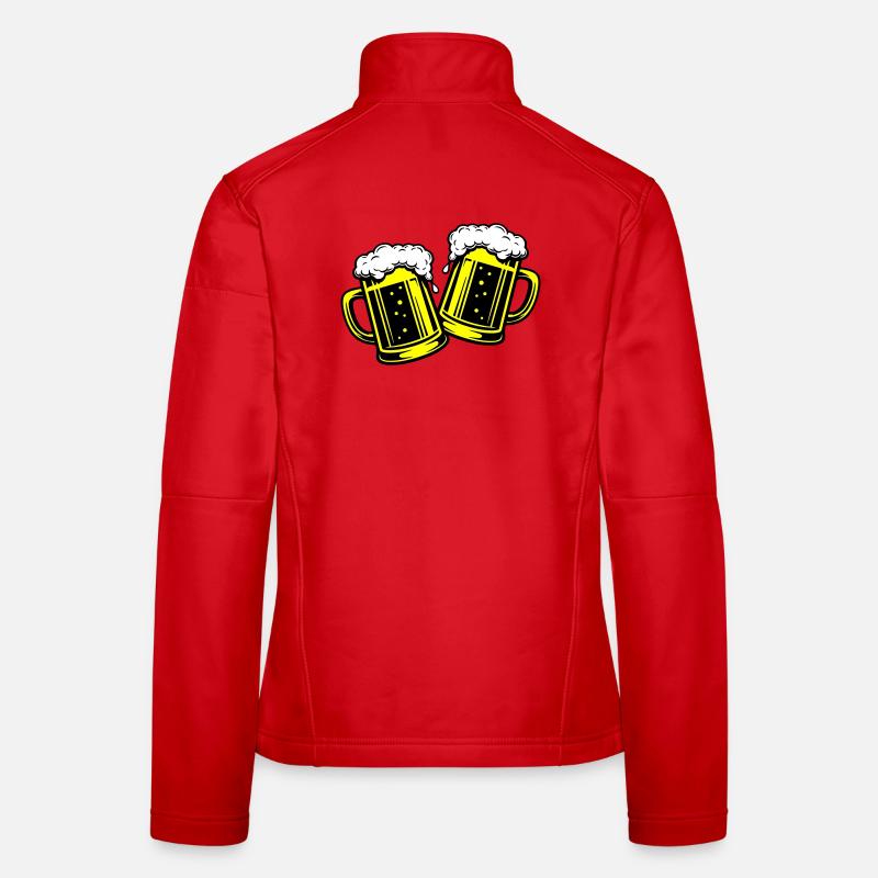 Bierglas Bier Anstossen Frauen Softshelljacke