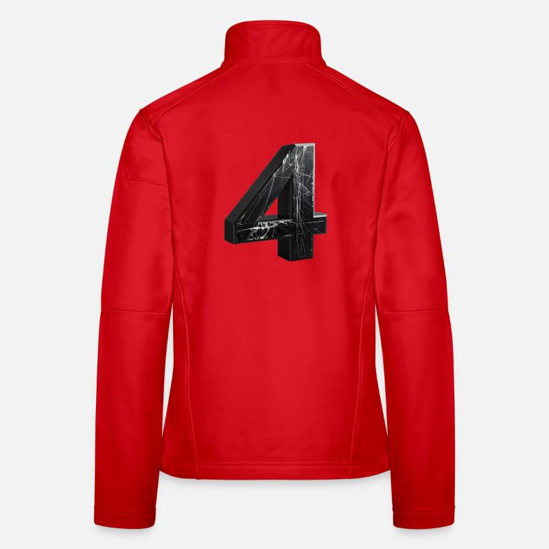 Schwarze 4 mit Marmormuster Frauen Softshelljacke