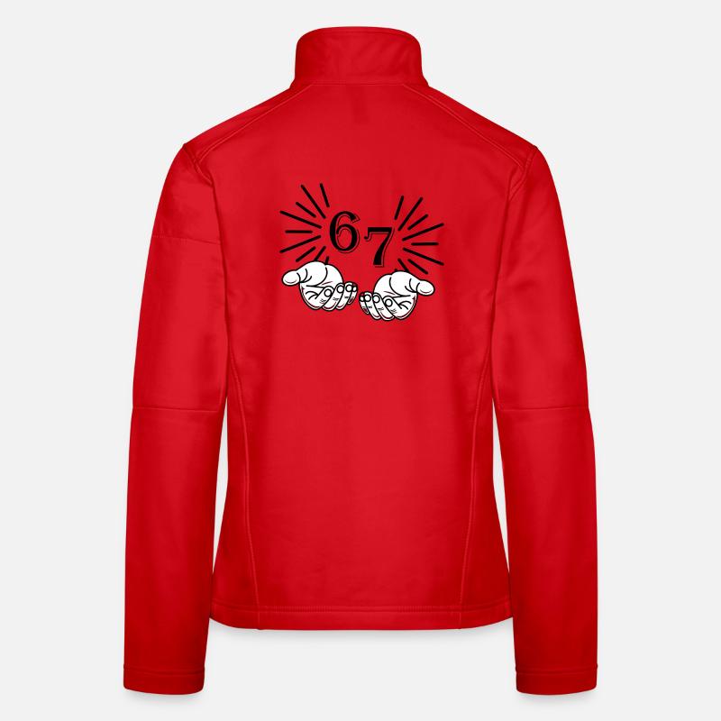 67 Meme Hands, Déclaration Virale Design Veste en tissu softshell Femme