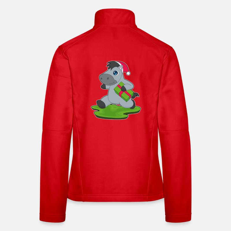 Forfait de Noël pour chevaux Veste en tissu softshell Femme