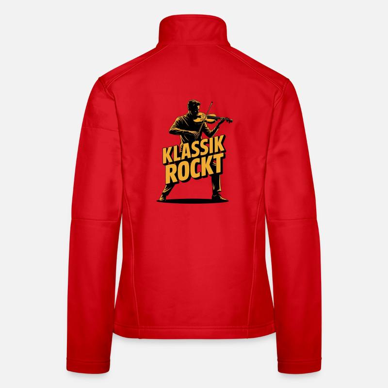 Rocks classiques Violon Violon Rock Violon Violon Violon Éventail classique Veste en tissu softshell Femme