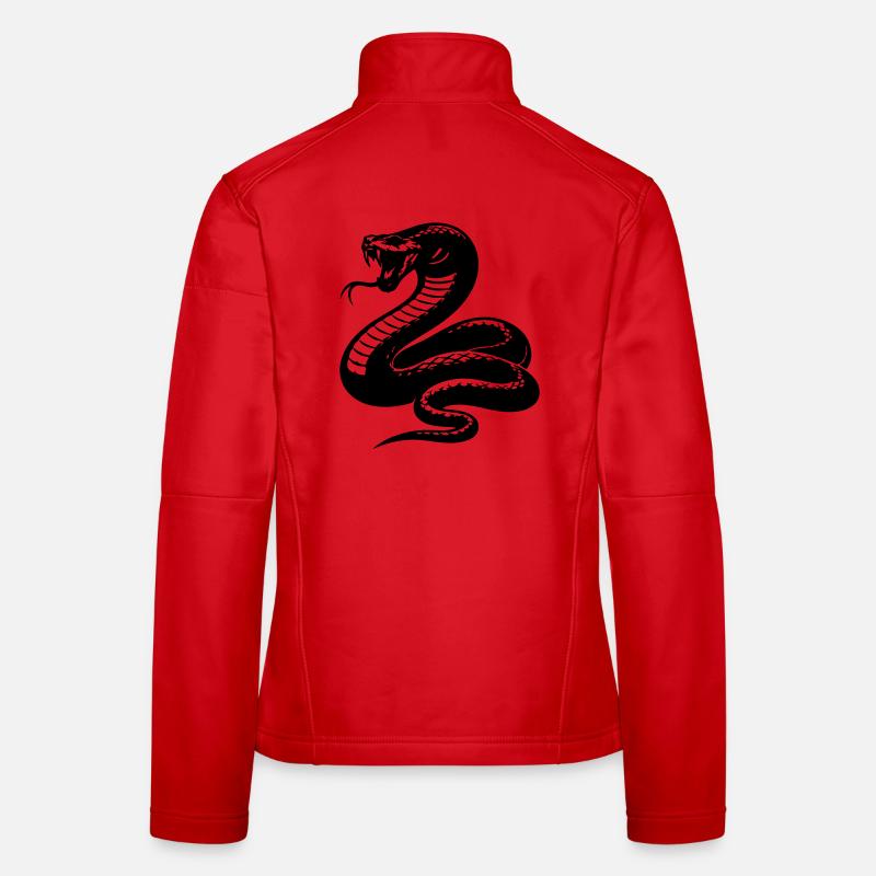Silhouette du python serpent Veste en tissu softshell Femme