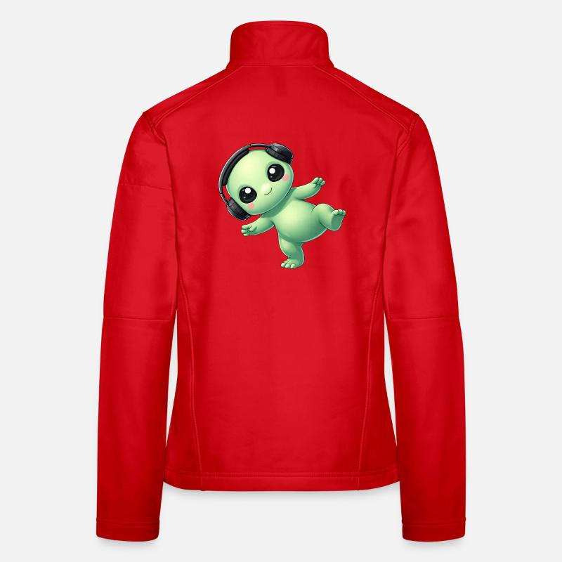 Alien Alien avec des écouteurs Techno Danse Veste en tissu softshell Femme