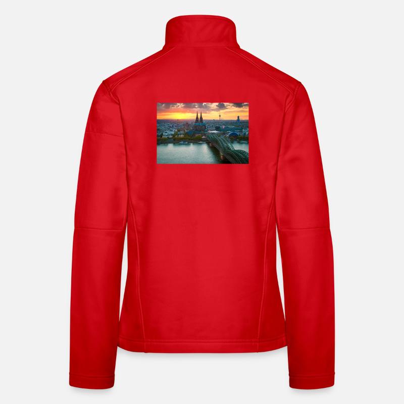 Kölner Dom im Abendlicht Frauen Softshelljacke