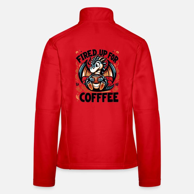 Coffee Dragon Fire Joy Women's Softshell Jacket