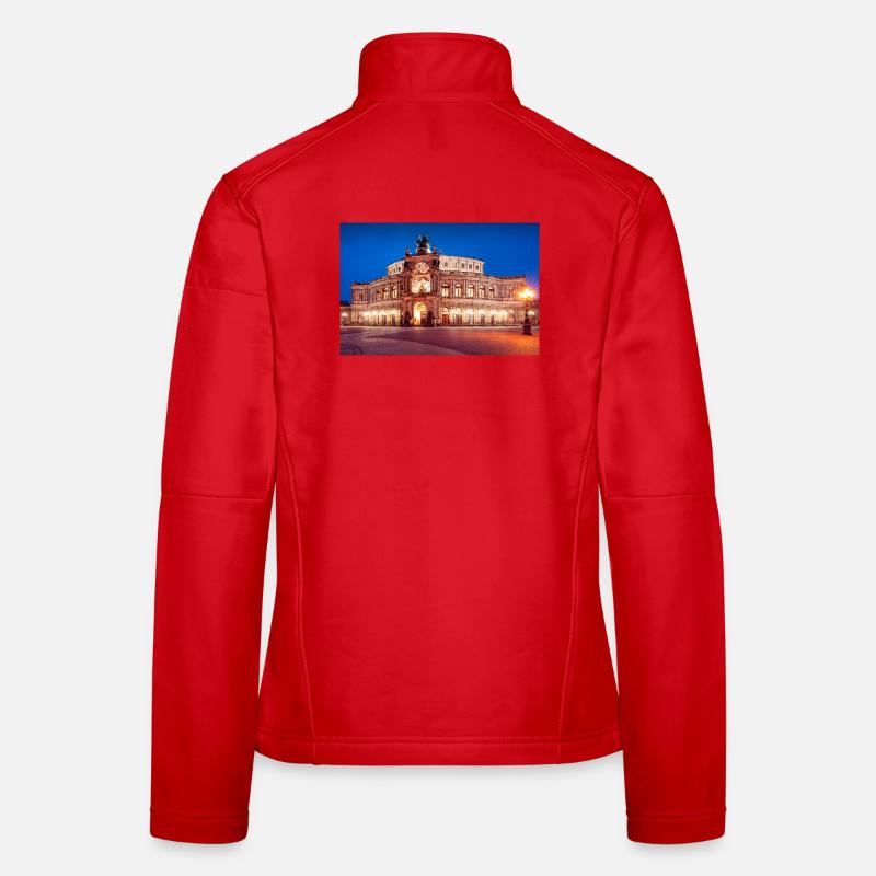 Dresdner Semperoper im Abendlicht Frauen Softshelljacke