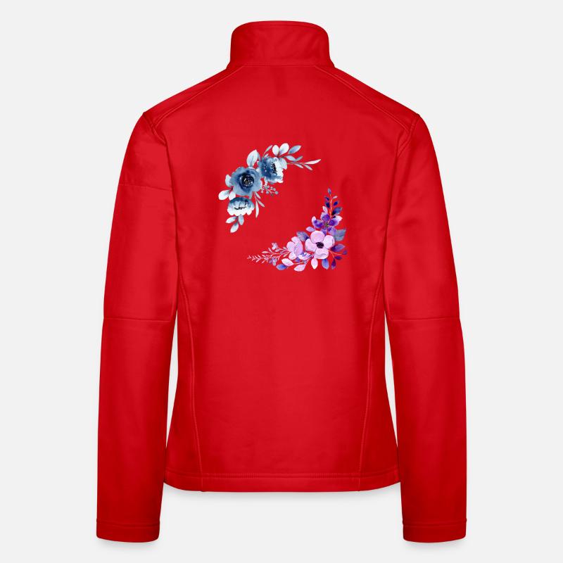 2 floral bouquets - Women's Softshell Jacket - red